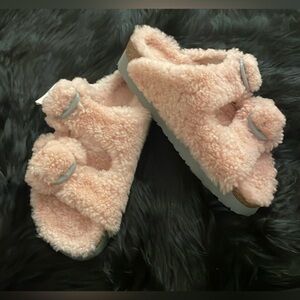 New Birkenstock Papillio Arizona Teddy Shearling Sandals